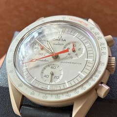 OMEGA x Swatch MoonSwatch Chronograph Watch Used Working w/ Box Manuals