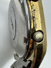 Vintage 1970s Seiko A134-5000 Gold Tone Digital Quartz LCD Alarm Watch