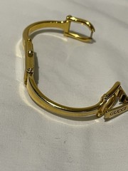 NICE GUCCI 1500L 13mm Gold Dial Rectangle Quartz Women’s Watch Recently Serviced
