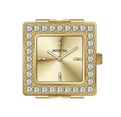 NEW! Invicta Mini Angel Quartz Analog Ring Watch Gold Dial 20mm Crystal Bezel