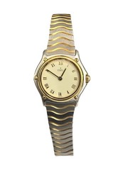 Ebel Wave 18k Yellow Gold Bezel Ladies 24mm Watch E1057901