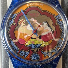 Vintage 1994 Swatch Gent SEXTEAZE GN136 Kamasutra NOS MIB New Swiss Quartz MINT