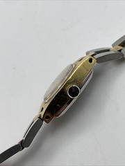 Vtg Seiko Watch Women Silver Gold Tone Ombre Red Dial 11-8079 Manual Wind 6.5”