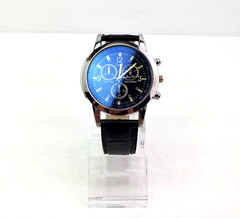 Unbranded CMK Fashion Costume Adult Blue Face Black Band Watch NEEDS BATTERY
