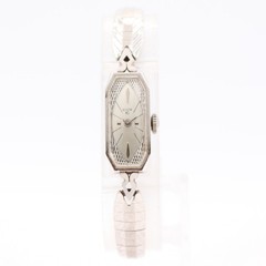 Vintage 10mm Elgin Tank Cocktail Ladies Mechanical Wristwatch 897 Swiss 10k RGP