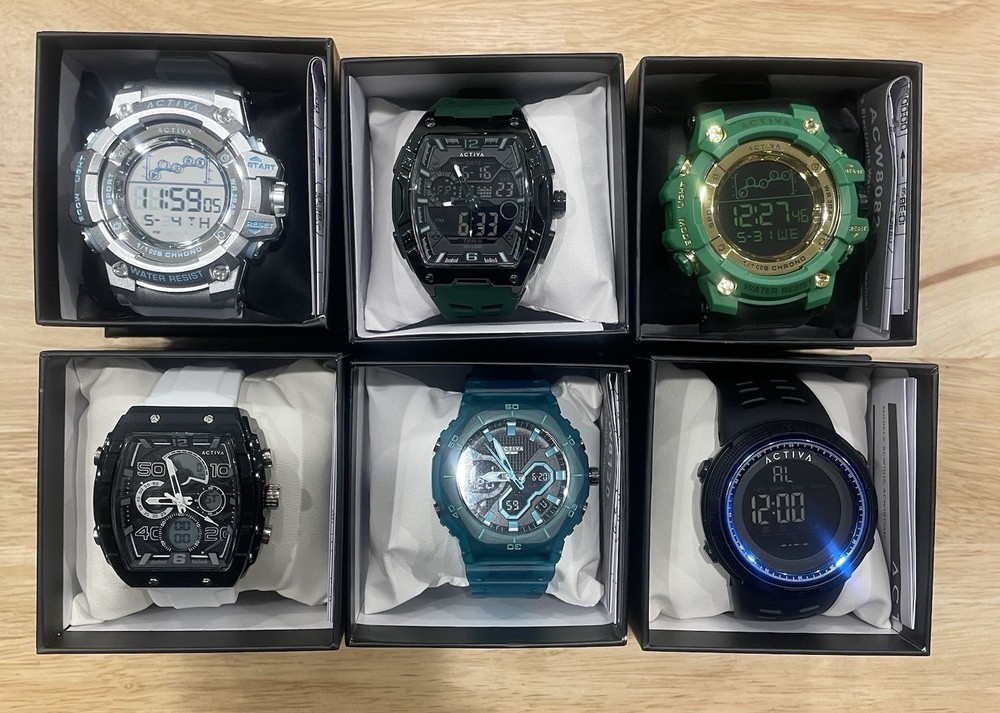 Activa X Invicta Lot of 6 Watches Multicolor Collection Bulk Assorted