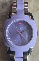 Kate Spade Pink & Lavender Stainless Steel Wristwatch-Needs Battery