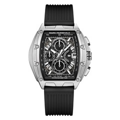 MARK FAIRWHALE Tonneau Multifunction Chronograph Calendar Luminous Quartz Watch