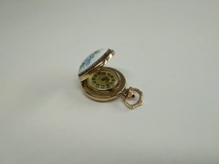 Soviet watch, pendant Chaika, Gold Plated, Locked Enamel, Made in USSR, *340