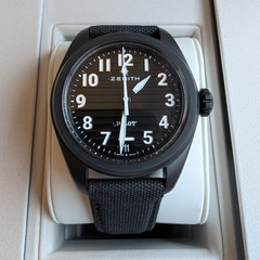 Zenith Pilot Automatic Black Ceramic 40mm 49.4000.3620/21.I001 Full Set
