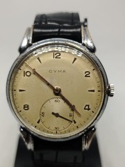 Vintage CYMA Swiss Men’s Watch – Manual Wind, Small Seconds, Chrome Case, 35mm