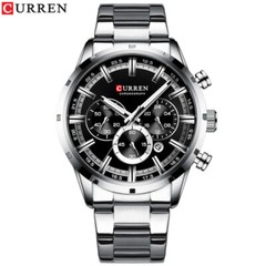CURREN Men’s Business Quartz Watch Stainless Steel Chronograph Date Wristwatch