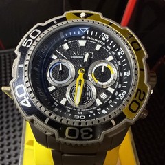 Invicta Commander TI-22 Titanium Men’s 48mm Yellow Black Chrono Watch 49492