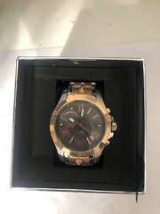 VERSUS VERSACE Chrono Lion Bracelet Watch Men Rose Gold/Silver Versus Watch NEW
