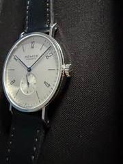 NOMOS Tangente 38mm manual, display back, 6 mos old EXC, $1900 OBO