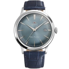Orient Mens Automatic Watch RA-AC0030L30B Bambino Leather 40.5mm Blue Dial 30M