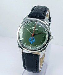 HMT Gandaberunda Green Dial 17 Jewels Mechanical Handwinding Men Wrist Watch