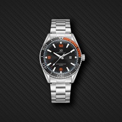 Kenneth Scott Men’s Analog Casual Watch | Black Dial, Silver Case & Strap