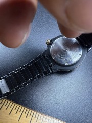 VTG Seiko SQ Sports 150 PVD Black/Gold 7N3692 women’s quartz wristwatch