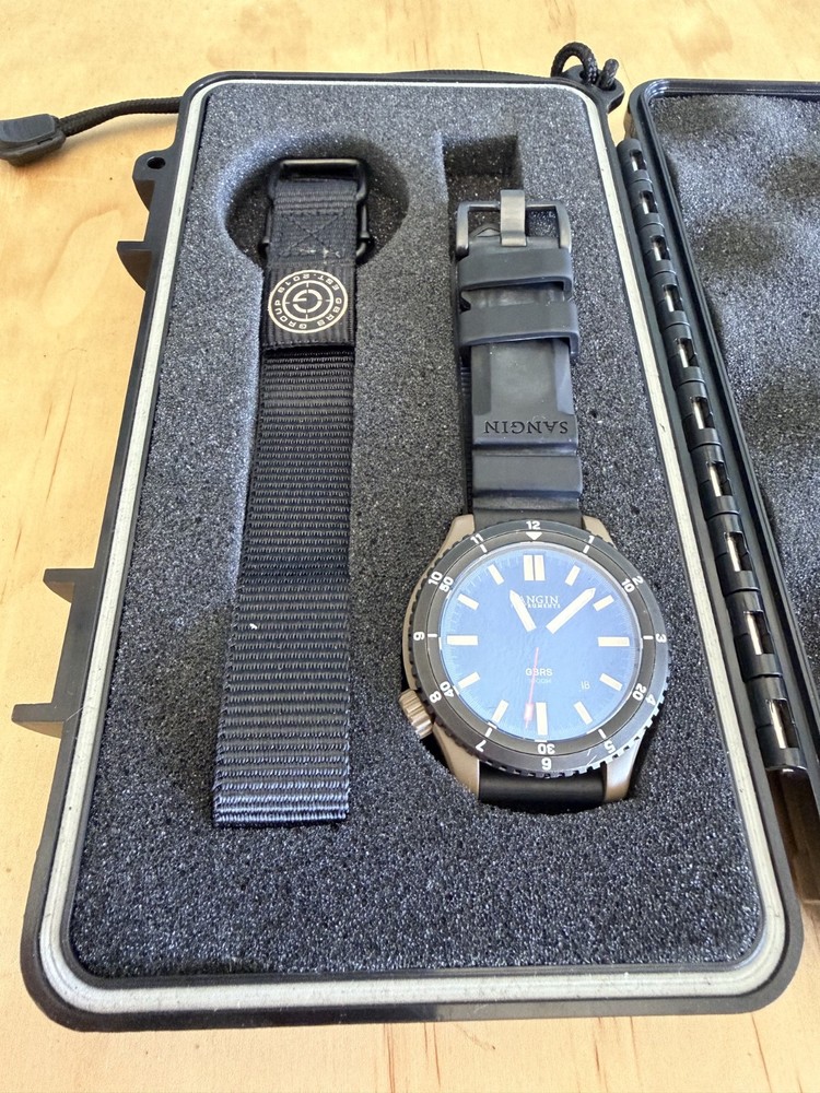 RARE SANGIN INSTRUMENTS GBRS KINETIC II Ti V1 WATCH FDE Coyote Tan TITANIUM
