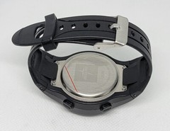 Mens Medline Heart Rate Monitor Pedometer Black Resin Digital Watch F2