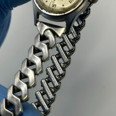 Incabloc 17 Jewels Military Style Case Vintage Swiss Watch – Needs Battery