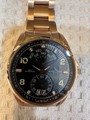 Jacques Lemans Geneve G-171 Rose Gold Tone Retrograde Day Date Swiss Made