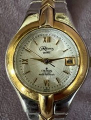 RELIANCE by CROTON GOLD TONE QUARTZ Watch Water Resistant Stainless Steel