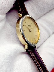 Rare [WORKS] 1987 Seiko 25mm Women’s Gold Tone Dress Watch Ladies Japan Made
