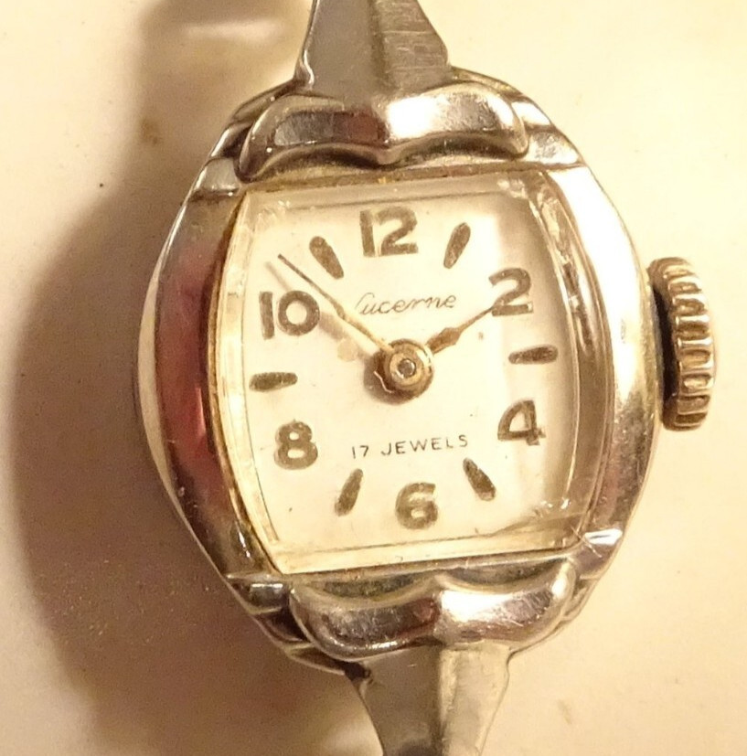 Lucerne Wristwatch 17J Antique Ladies Swiss Rolled Gold