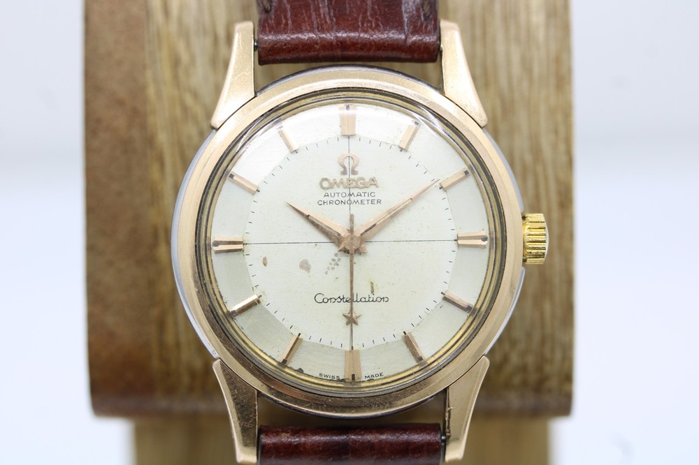 Omega Constellation Cal. 551 Gold Cap 34mm Champagne Dial Automatic Watch 14381