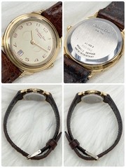 Christian Dior Quartz Wristwatch 24mm 48.122.2 Gold Dial Case wrist 17cm