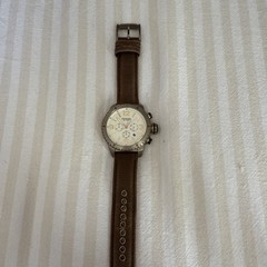Fossil Men’s Chronograph Bronze Watch Canvas/leather Strap