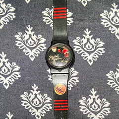 Wilson Michael Jordan Quartz Analog Wristwatch Black/Red Rubber Band