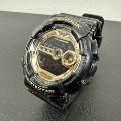Preowned Casio Black Gold G-shock GD-100GB-1 55×51.2×17.4mm 72g