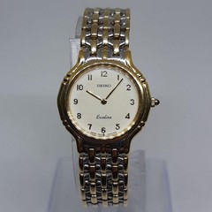 SEIKO Exceline Women’s Watch 7320-041A Quartz Gold Silver Wrist 15cm 24mm From