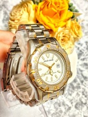 Working New SEIKO ALBA Aqua Gear Men’s Women’s Wristwatch Gold Silver Unisex