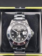 Invicta Pro Diver Novalix Men’s Black Dial Wristwatch Black Metal Band 50570