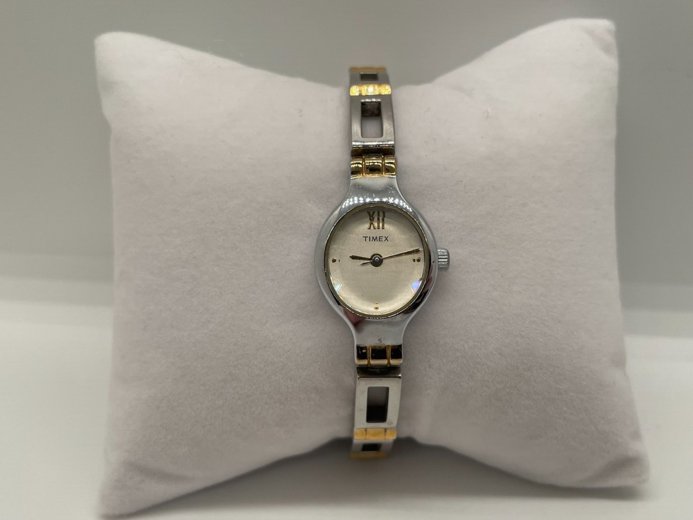Timex Prism Two Tone Quartz Analog Women’s Watch Sz. 6 3/4″ Untested