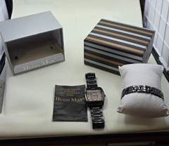 Hugo Max HM2240 Men’s Watch Tonneau Gunmetal Rose Gold Quartz Seiko PC32 – New B