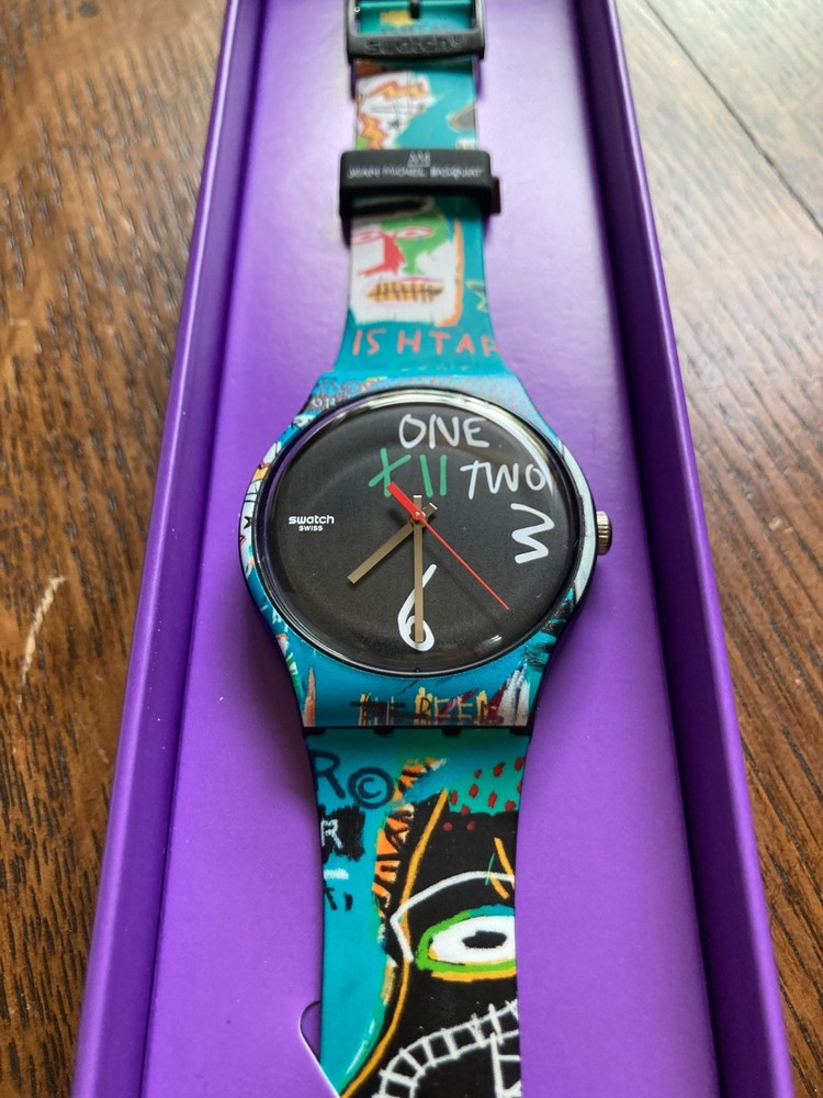 Swatch Ishtar Watch, 2023 Art Journey Collection, 41mm, Basquiat, New in Box