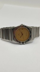 Omega Constellation Manhattan Quartz Champagne Dial Date Original