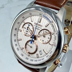 SEIKO 8T68 00A0 Chronograph Blue Needle Tachymeter From Japan