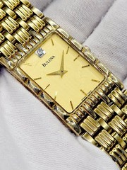 Bulova Diamond Quartz Men’s Watch SWISS 2000 Vintage Quartz New Battery