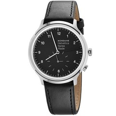 Mondaine Helvetica 40mm Steel Black Dial Black Mens Watch MH1.R2020.LB