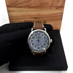 Shinola The Runwell Slate Blue Dial Tan Leather Strap Quartz Men’s Watch 41mm