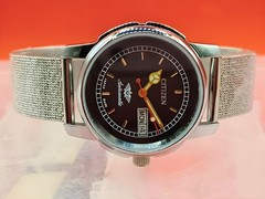 Automatic 8200 21Jewels Restored Dial Black Day/Date Mens Watch Vintage 14