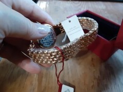 New Burgi Watch Crystal Diamond Pattern Bracelet BUR170 Rose Gold Tone
