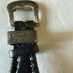 Vintage Silver Creek Western Concho Leather Watch Southwestern Quartz Need Batt.