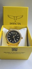 NIB Invicta Specialty I 69006 Men’s 40mm Gold Steel Black Dial Quartz Watch